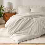 Bare Home Organic Cotton Percale Duvet Cover Set