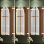 Armoire à pharmacie de salle de bain avec miroir LED antibuée 6 000 K, armoire murale blanche