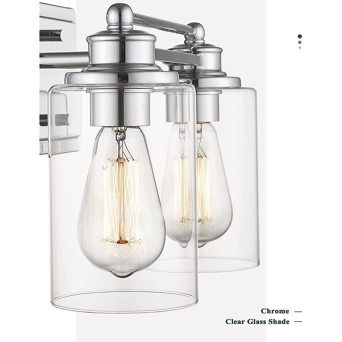 Bathroom Vanity Light,Wall Sconce Lamp Over Mirror with Clear Glass Shade