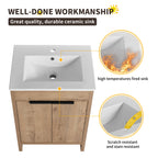 Beingnext Meuble-lavabo 24/30/36 avec porte à fermeture douce et étagère réglable