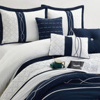 Bellerose 7 Piece Modern Geometric Comforter Set