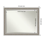 Beveled Bathroom Wall Mirror - Parlor Silver Frame