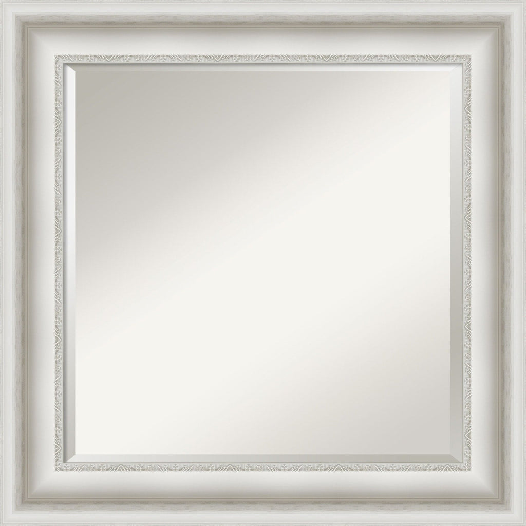 Beveled Bathroom Wall Mirror - Parlor White Frame