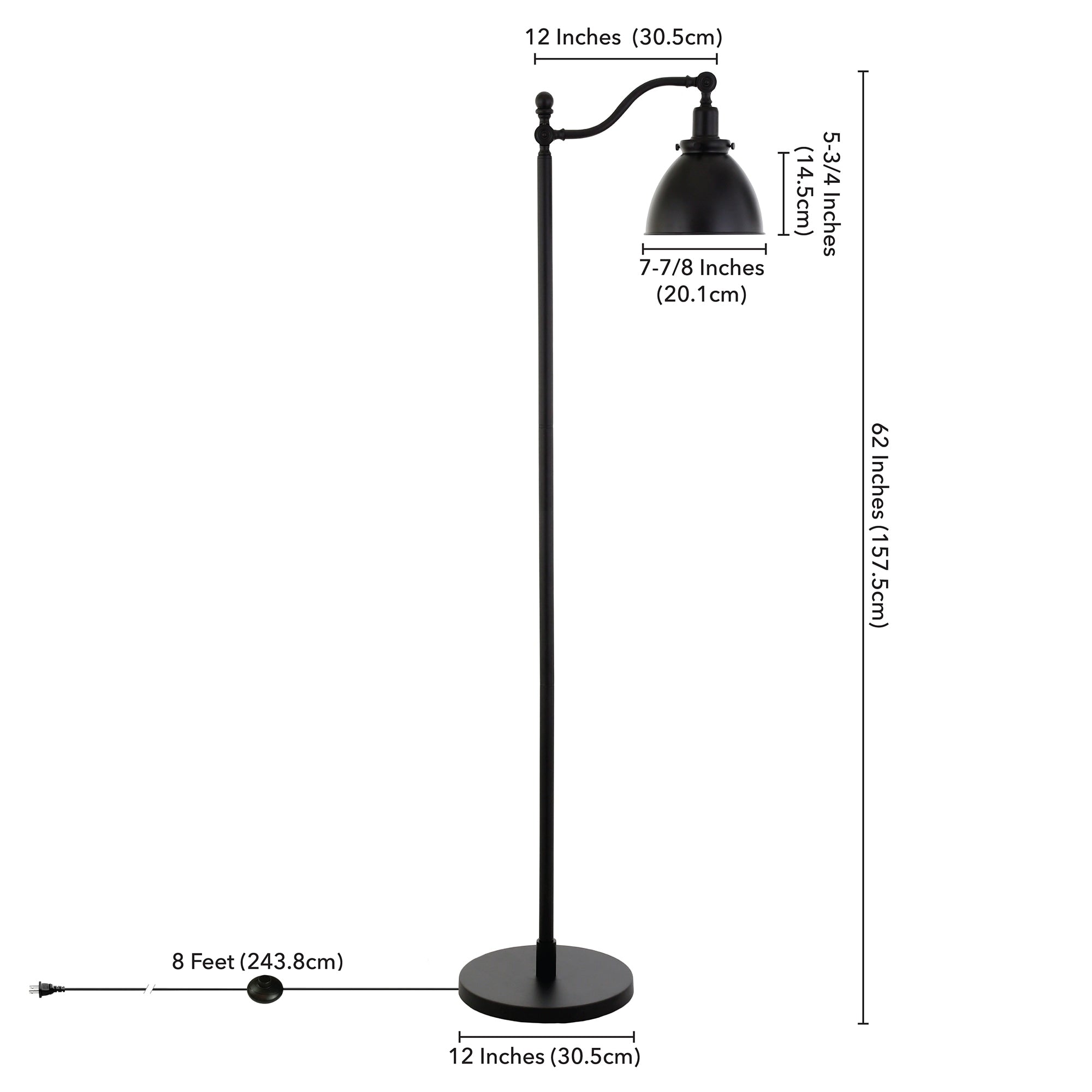 Beverly 65 Tall Floor Lamp with Metal Shade