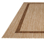 Beverly Rug Modern Bordered Indoor Outdoor Rug, Outside Carpet for Patio, Deck, Porch