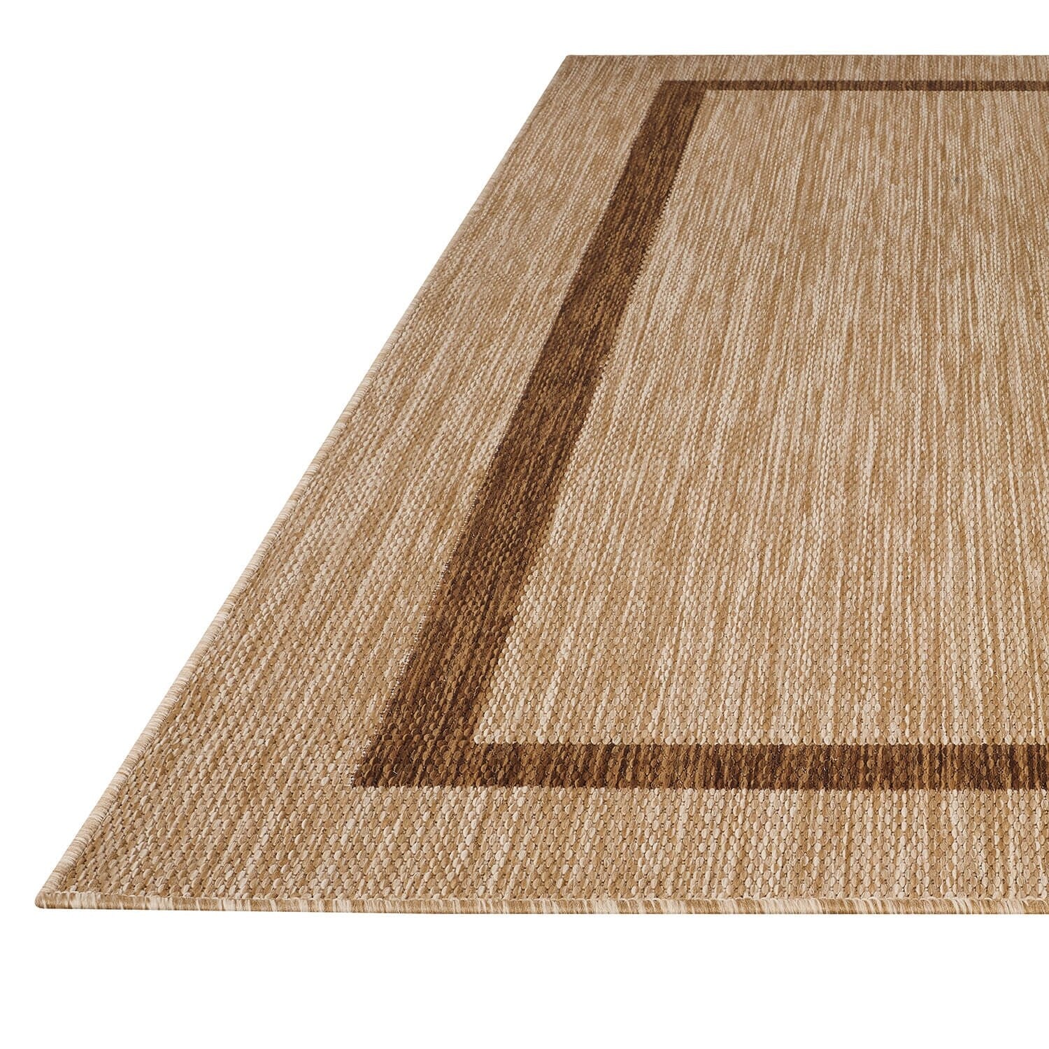 Beverly Rug Modern Bordered Indoor Outdoor Rug, Outside Carpet for Patio, Deck, Porch