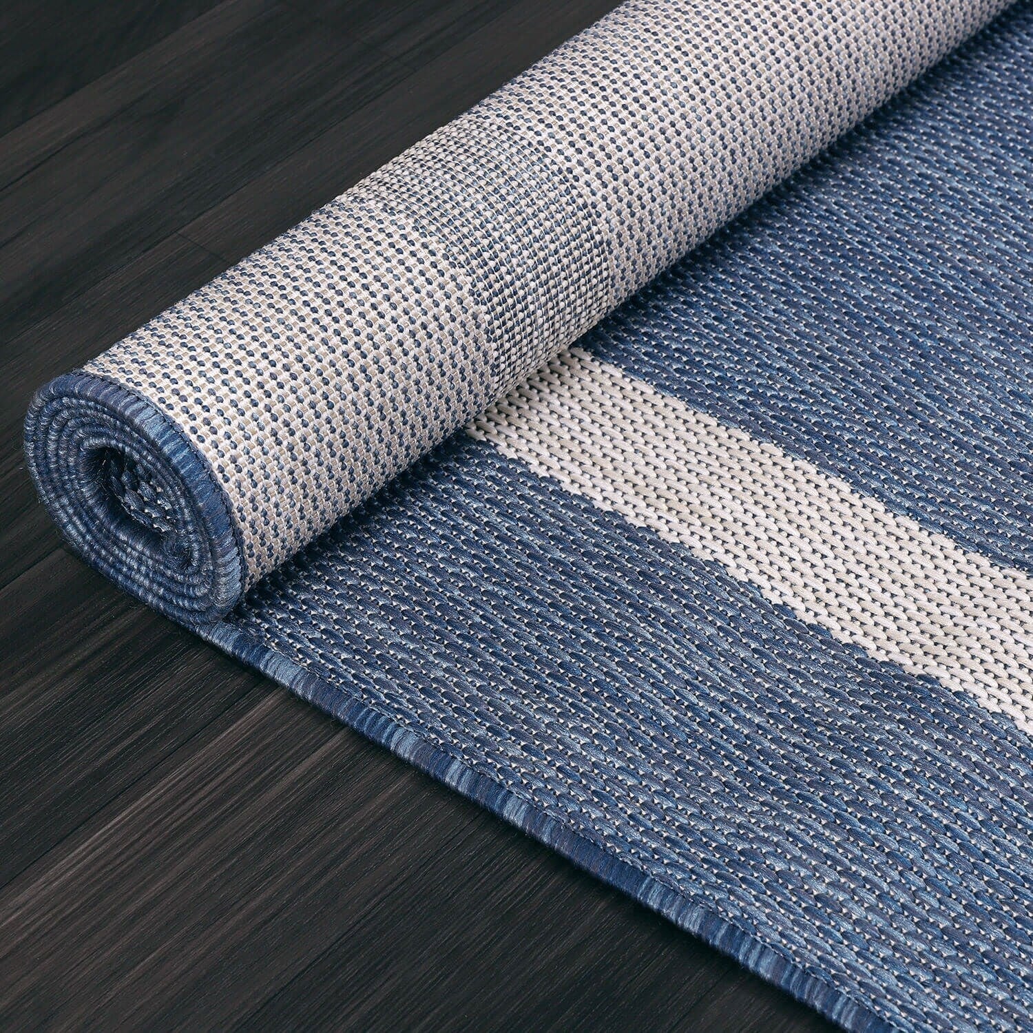 Beverly Rug Modern Bordered Indoor Outdoor Rug, Outside Carpet for Patio, Deck, Porch