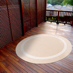 Beverly Rug Modern Bordered Indoor Outdoor Rug, Outside Carpet for Patio, Deck, Porch