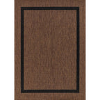 Beverly Rug Modern Bordered Indoor Outdoor Rug, Outside Carpet for Patio, Deck, Porch