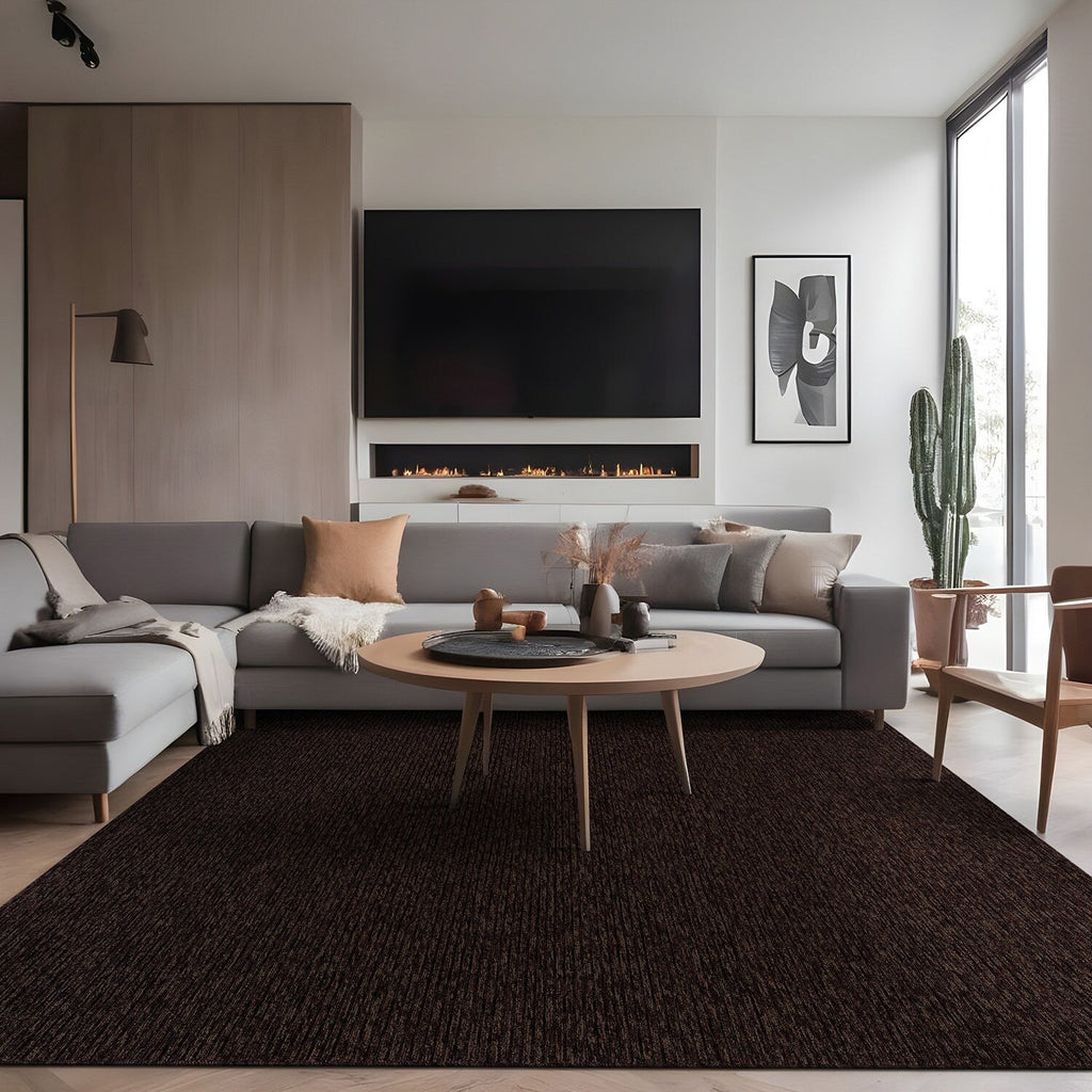 Beverly Rug Solid Color Non-Slip Rubber Back Washable Indoor Area Rug