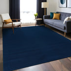 Beverly Rug Solid Color Non-Slip Rubber Back Washable Indoor Area Rug