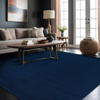 Beverly Rug Solid Color Non-Slip Rubber Back Washable Indoor Area Rug