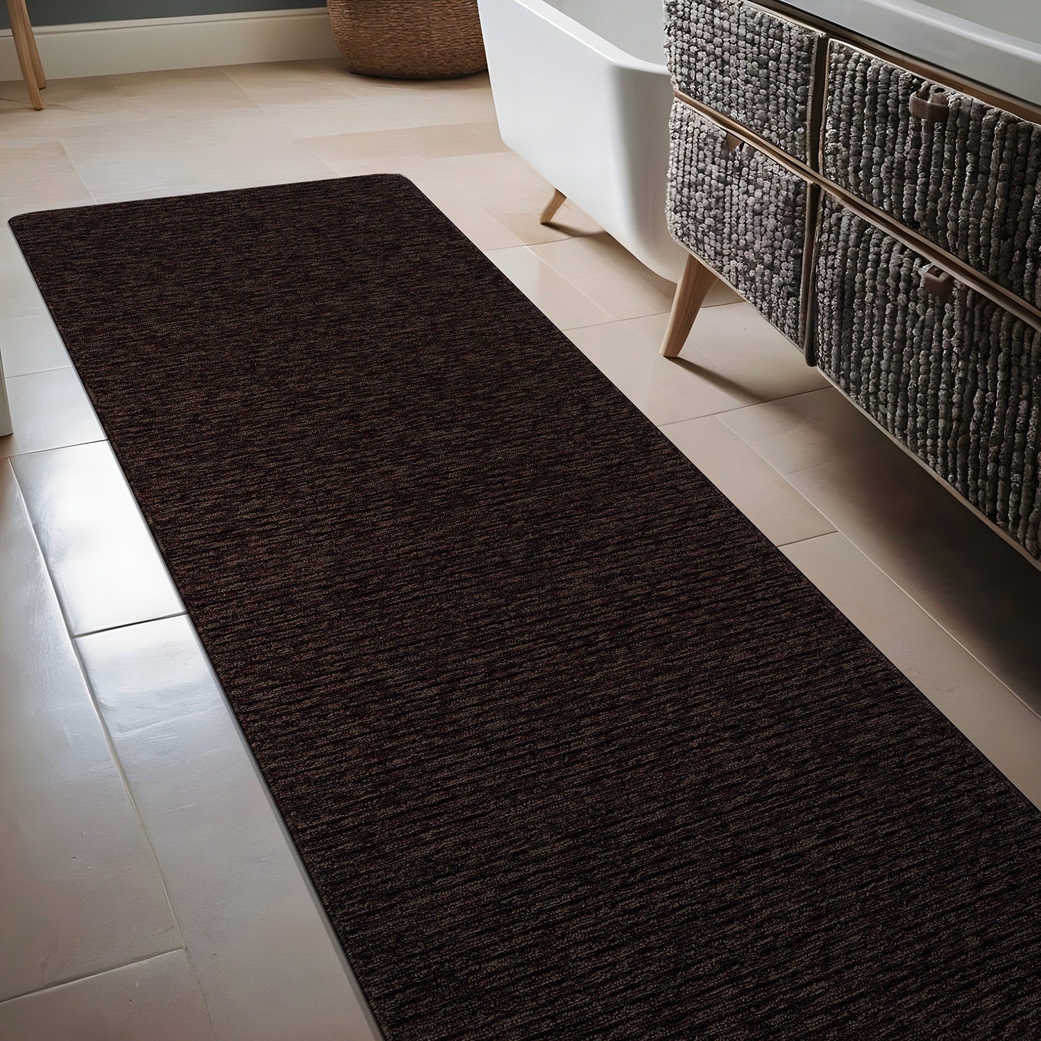 Beverly Rug Solid Color Non-Slip Rubber Back Washable Indoor Area Rug