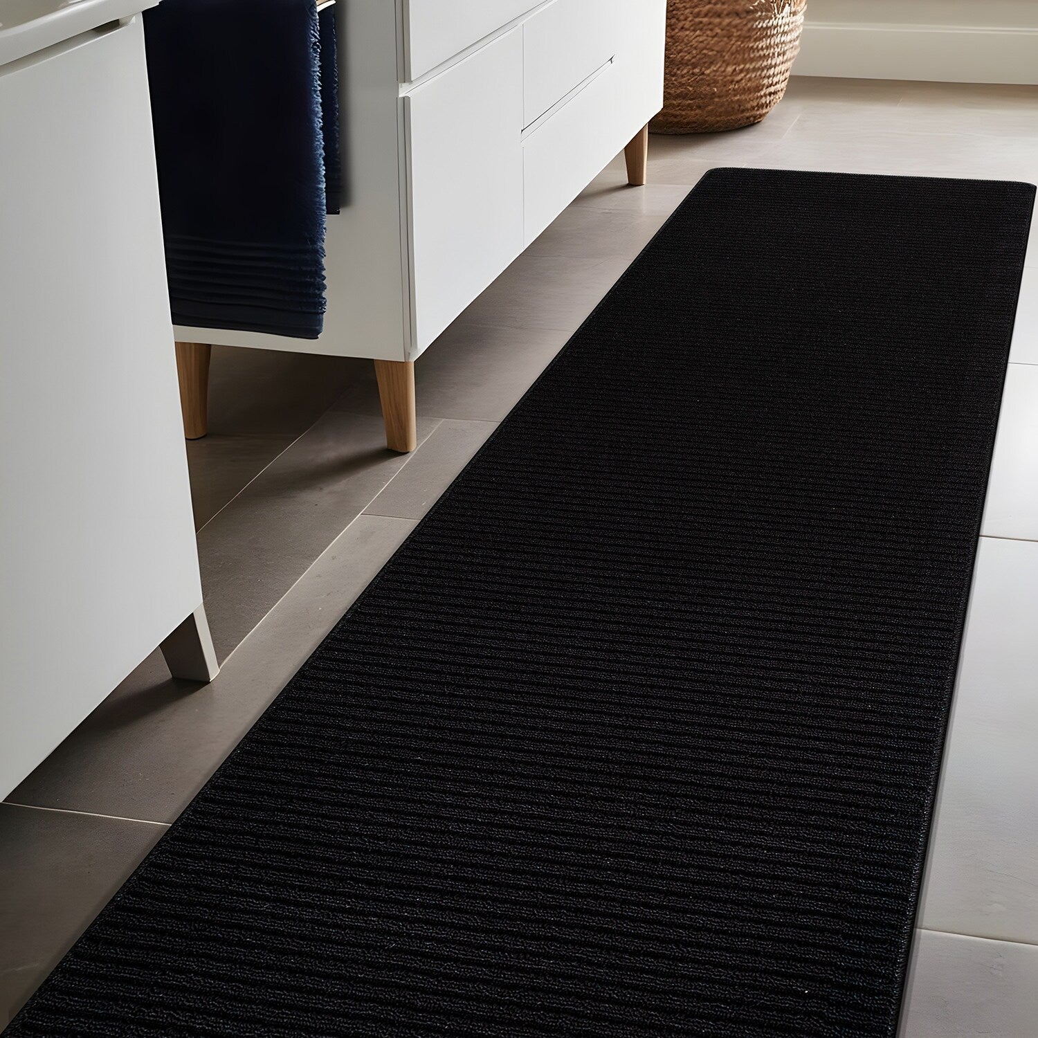 Beverly Rug Solid Color Non-Slip Rubber Back Washable Indoor Area Rug