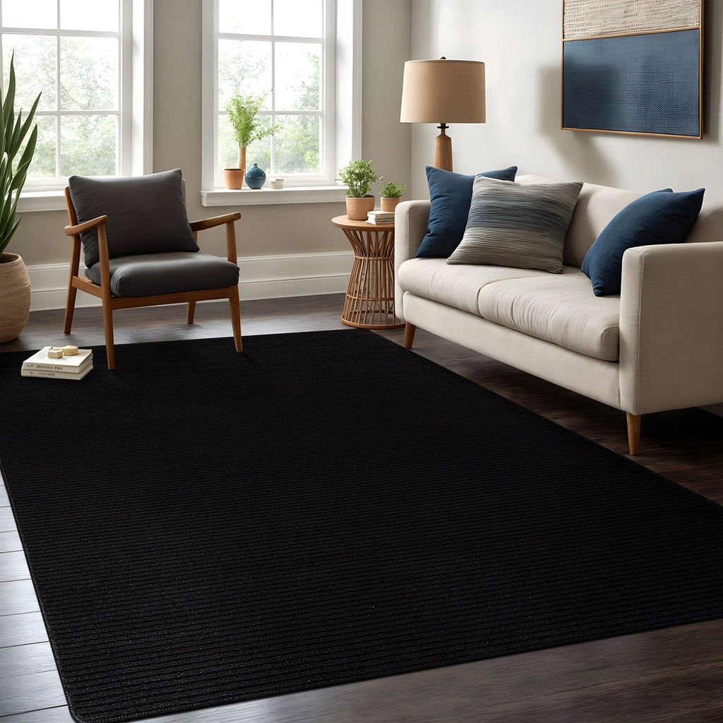 Beverly Rug Solid Color Non-Slip Rubber Back Washable Indoor Area Rug