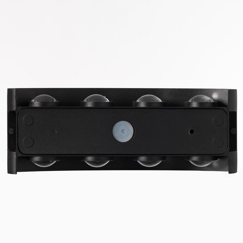 Black Contemporary Decorative Waterproof Aluminum Wall Lamp for Indoors and Outdoors, 8 Watt Cool White 4000K