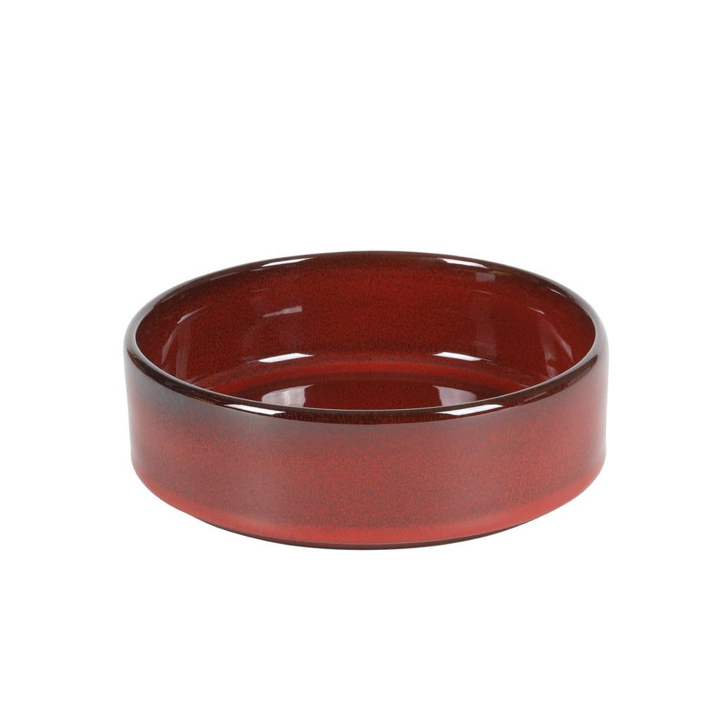 Bloomhouse Santorini Mist 16 Piece Double Bowl Terracotta Reactive Glaze Plates and Bowls Dinnerware Set