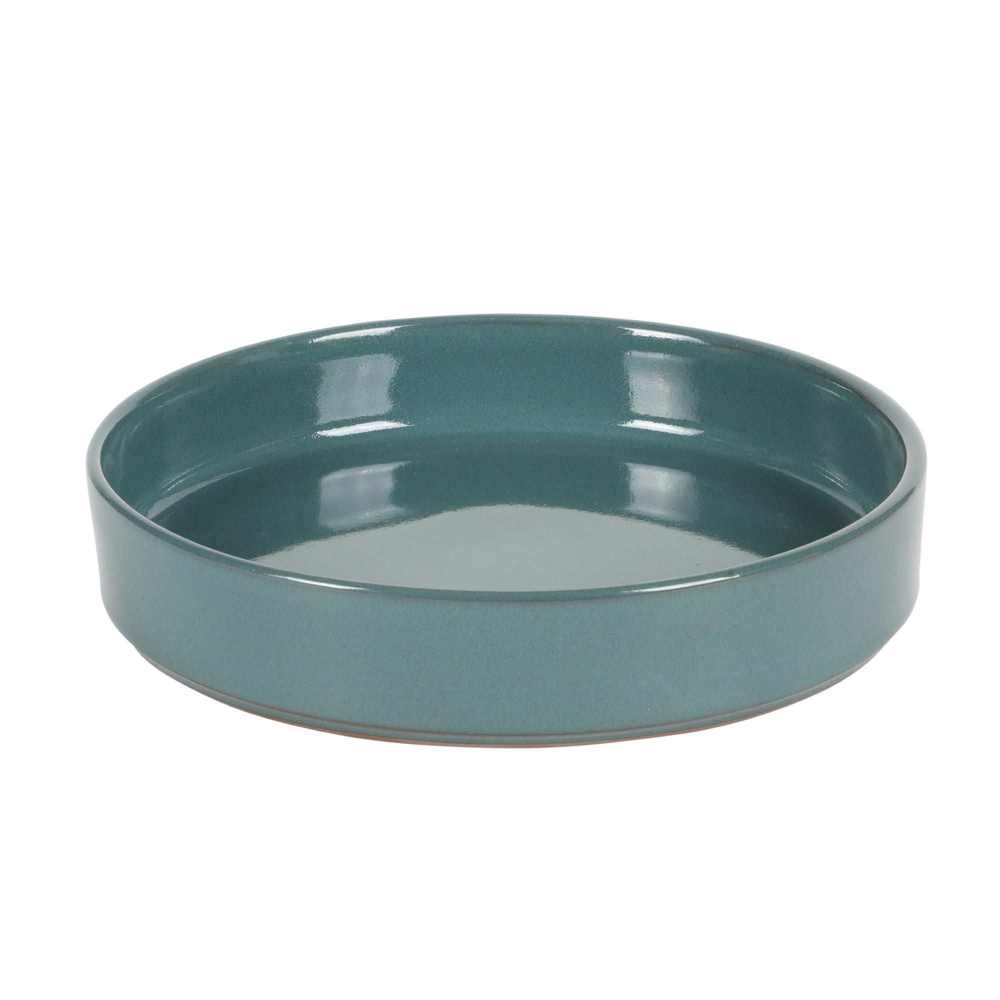 Bloomhouse Santorini Mist 16 Piece Double Bowl Terracotta Reactive Glaze Plates and Bowls Dinnerware Set