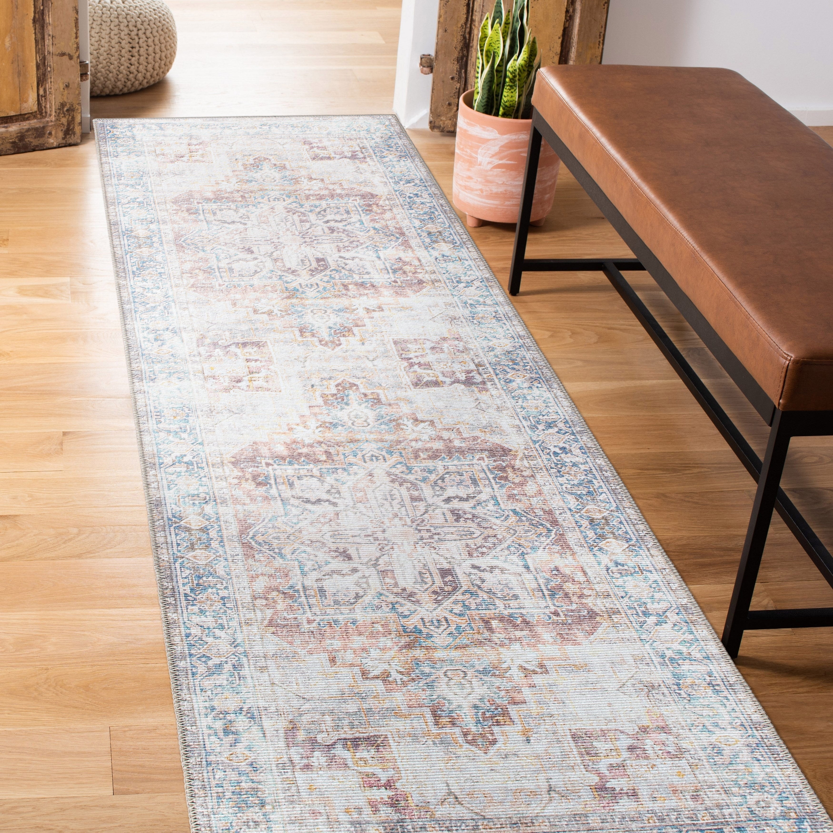 Bohemian Distressed Machine Washable Area Rug