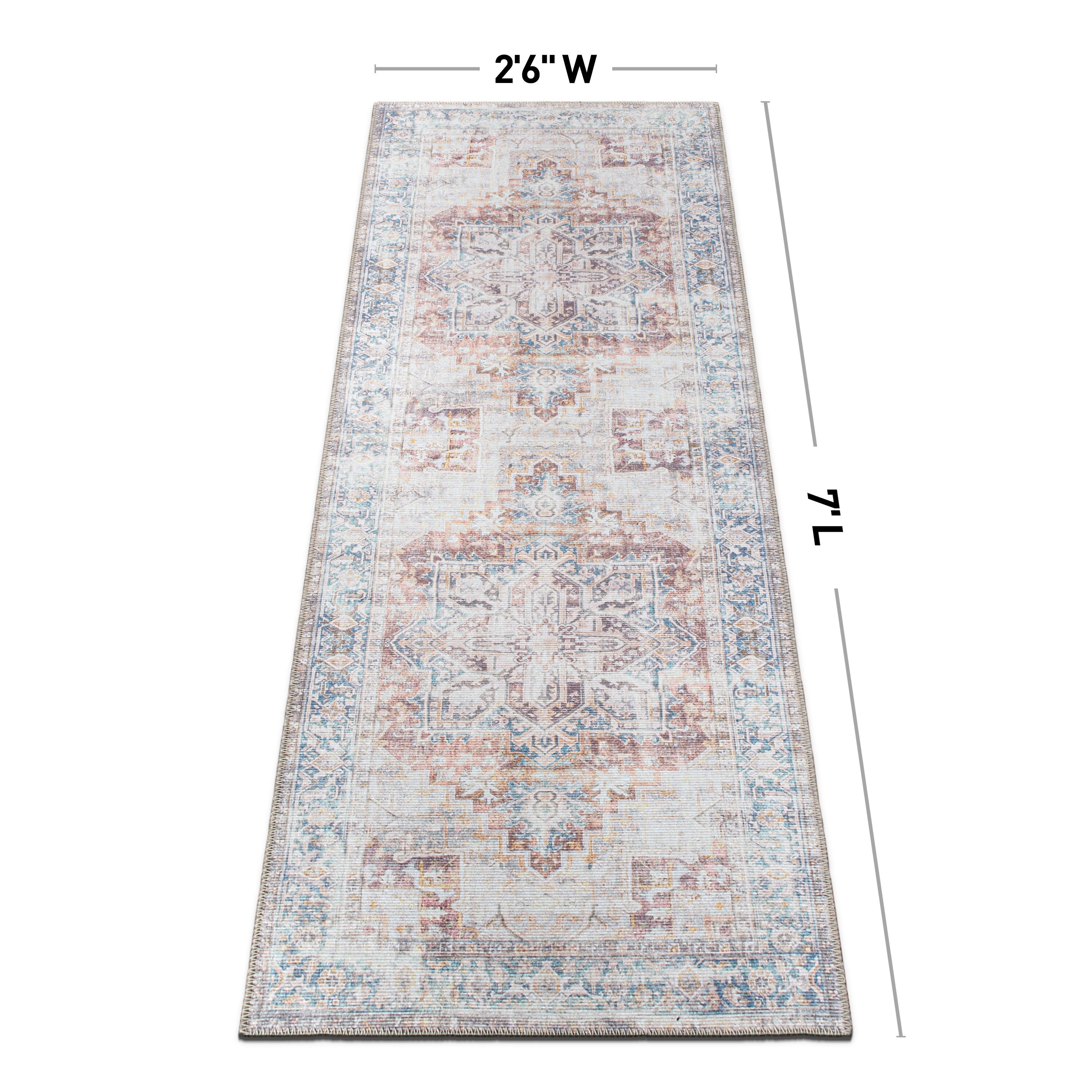 Bohemian Distressed Machine Washable Area Rug