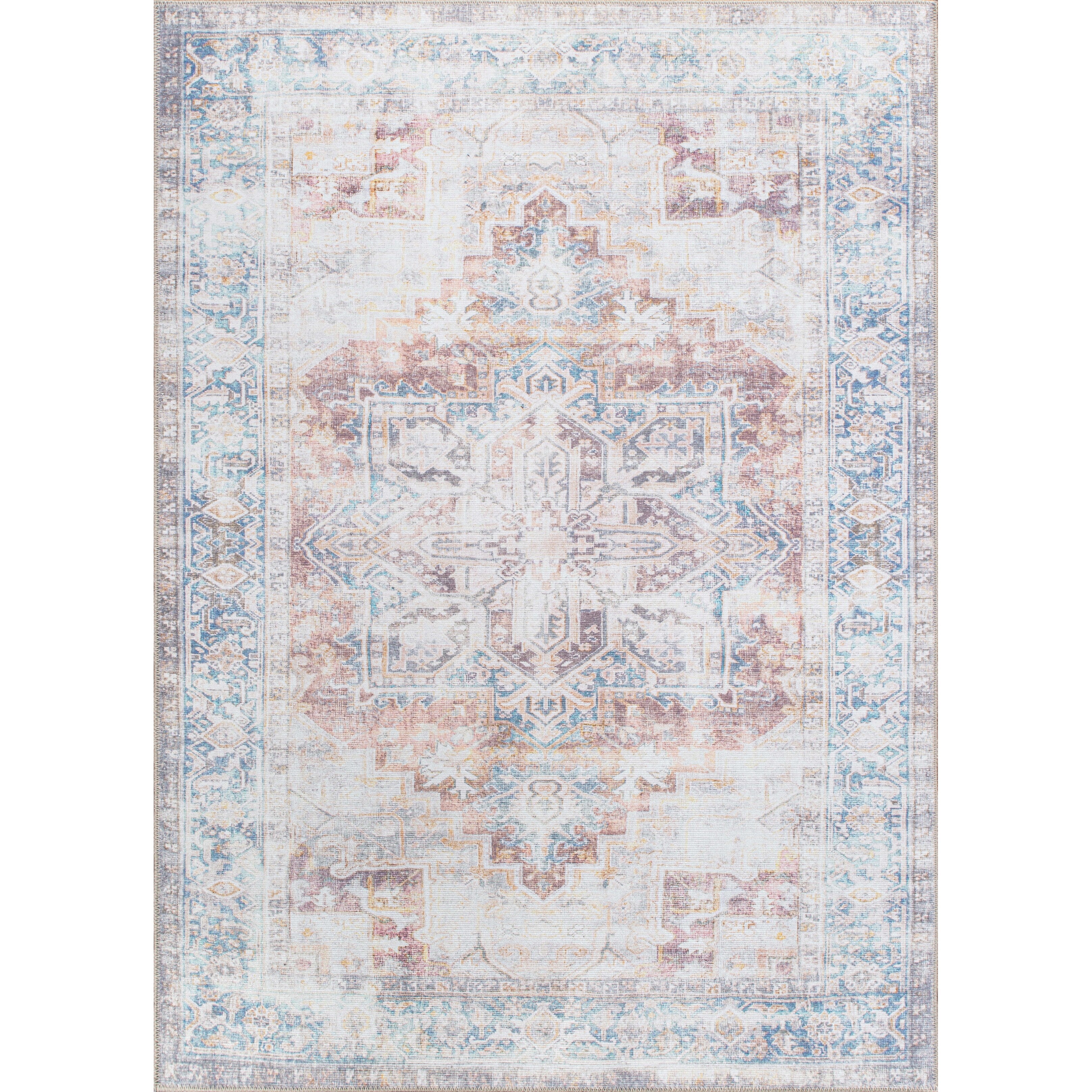 Bohemian Distressed Machine Washable Area Rug
