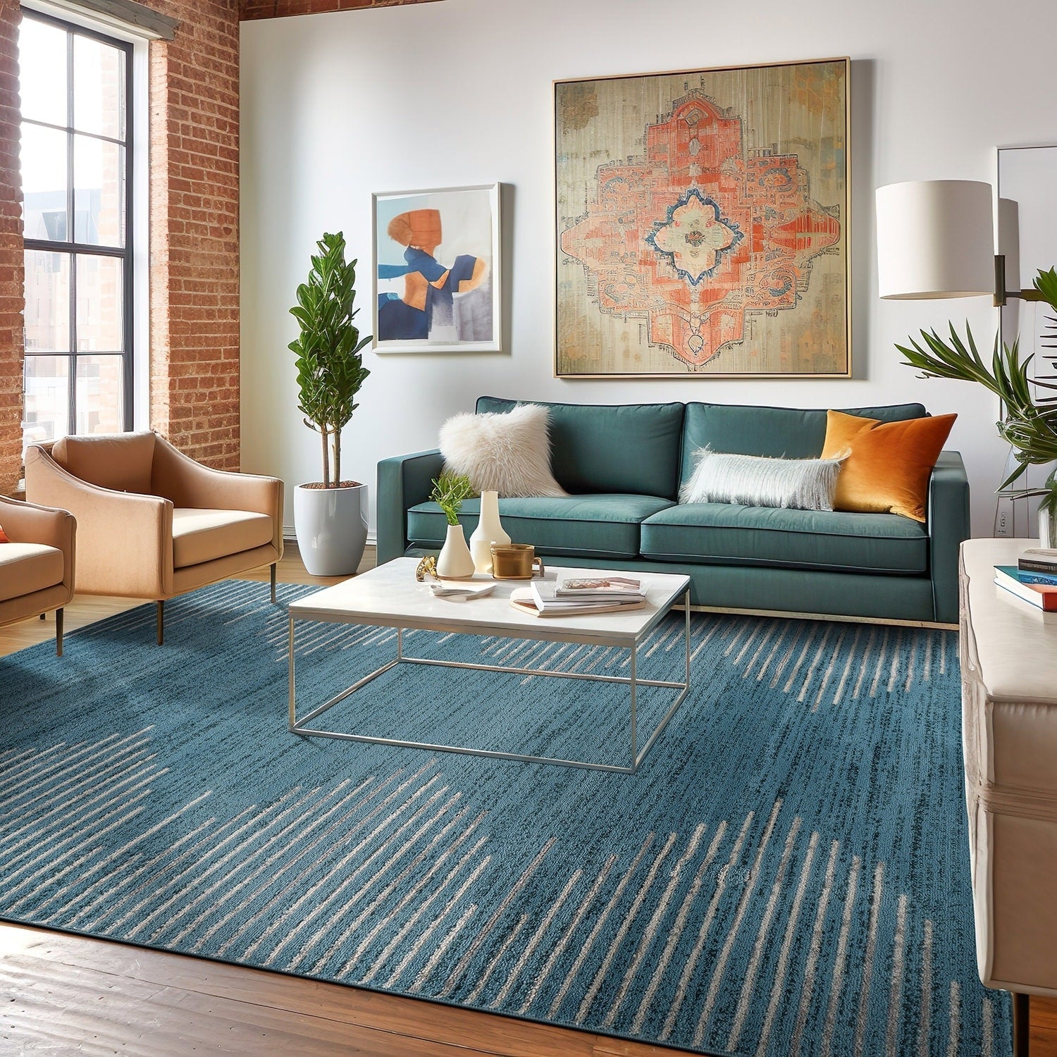 Bohemian Stripe Area Rug