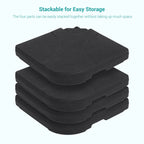 Bonosuki 4-Piece Cantilever Base Offset Patio Umbrella Stand, 176lb - 40.9 x 40.9