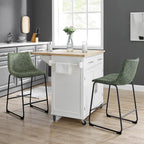 Bossin 18/26/30 inch Bar Stools,Counter Height Bar Stools with Back Modern PU Leather Stools Dining Chair with Footrest