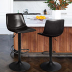 Bossin Adjustable Swivel Bar Stools with Backs – Counter Height
