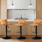 Bossin Adjustable Swivel Bar Stools with Backs – Counter Height
