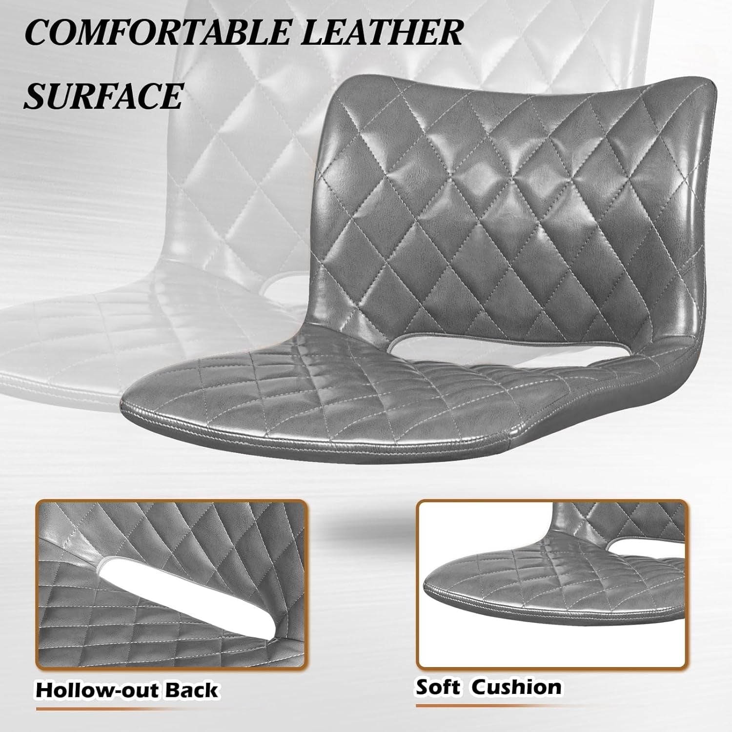 Bossin Adjustable Swivel Bar Stools with Backs – Counter Height