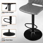 Bossin Adjustable Swivel Bar Stools with Backs – Counter Height