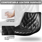 Bossin Adjustable Swivel Bar Stools with Backs – Counter Height