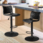 Bossin Adjustable Swivel Bar Stools with Backs – Counter Height