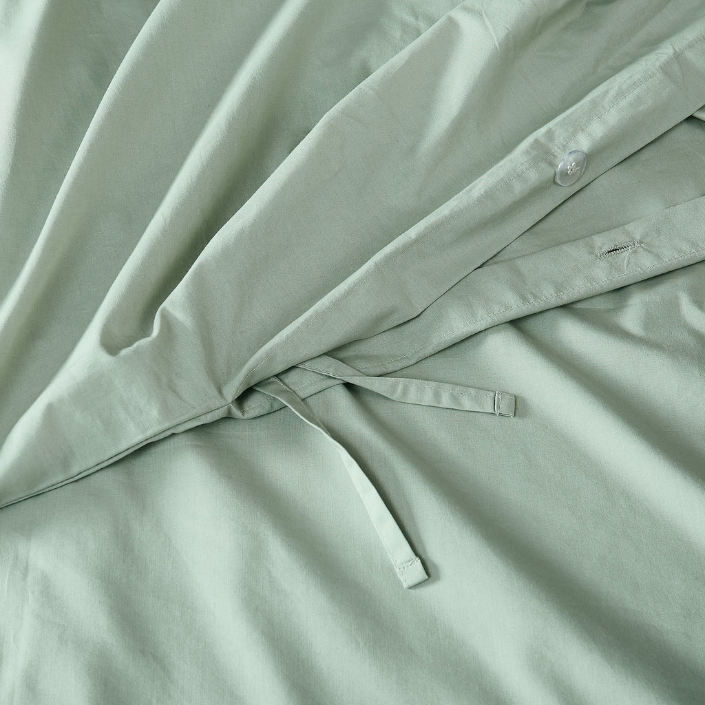Brooklyn Loom Tight-Weave Cotton Percale Duvet Set