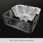 Maillot Buenospa 6 - Personne 46 - Spa à jets, blanc glacé, gris avec ozone et lumières LED