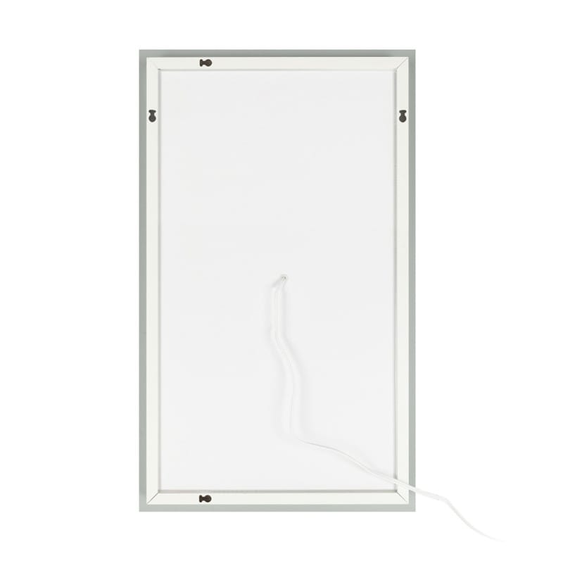 Built-in Light Strip Touch LED Bathroom Mirror Silver