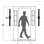 C Cattleya 2-Light Matte Black Aluminum LED Outdoor Wall Sconce