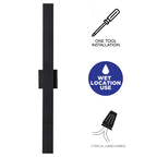 C Cattleya 2-Light Matte Black Aluminum LED Outdoor Wall Sconce