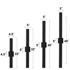 C Cattleya 2-Light Matte Black Aluminum LED Outdoor Wall Sconce