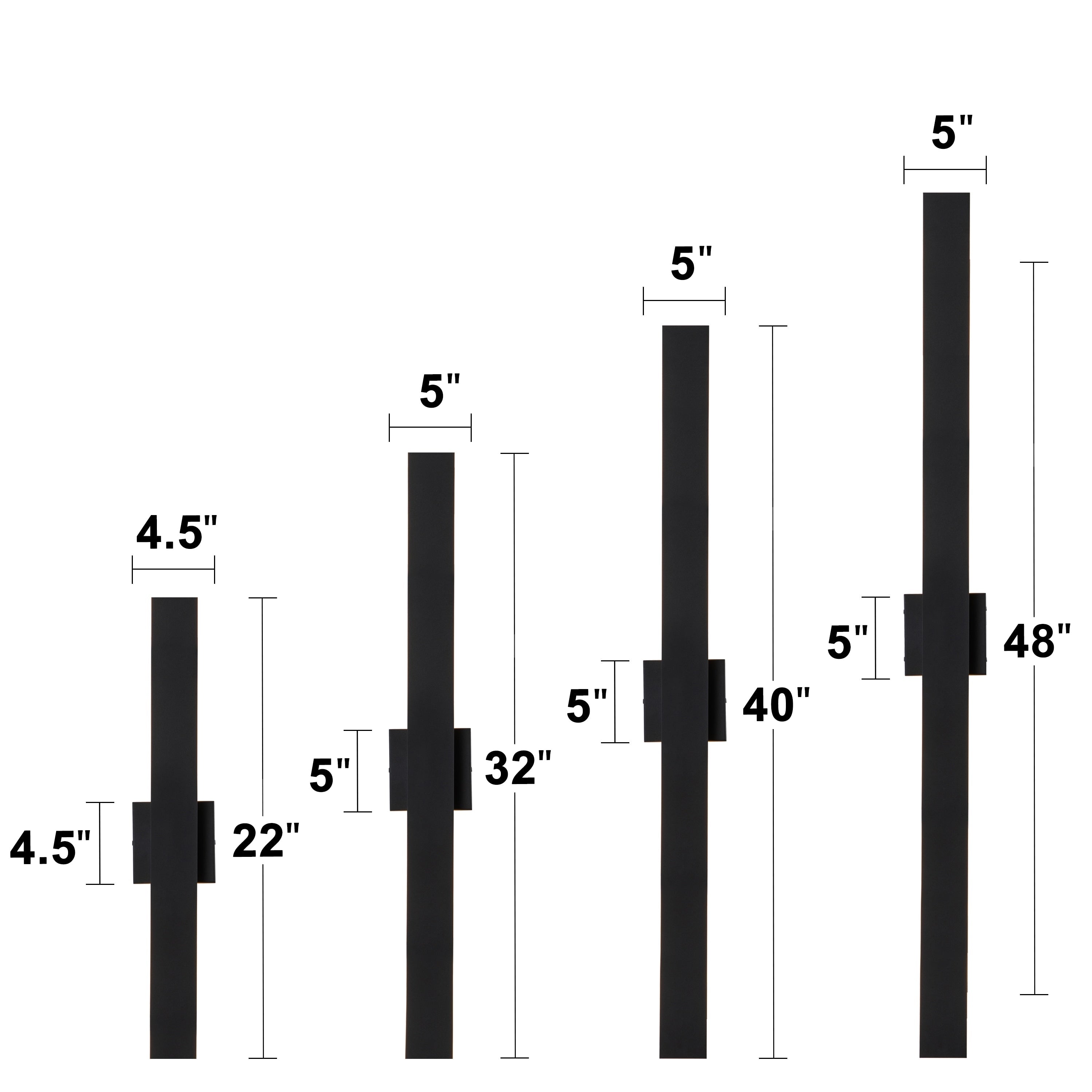 C Cattleya 2-Light Matte Black Aluminum LED Outdoor Wall Sconce