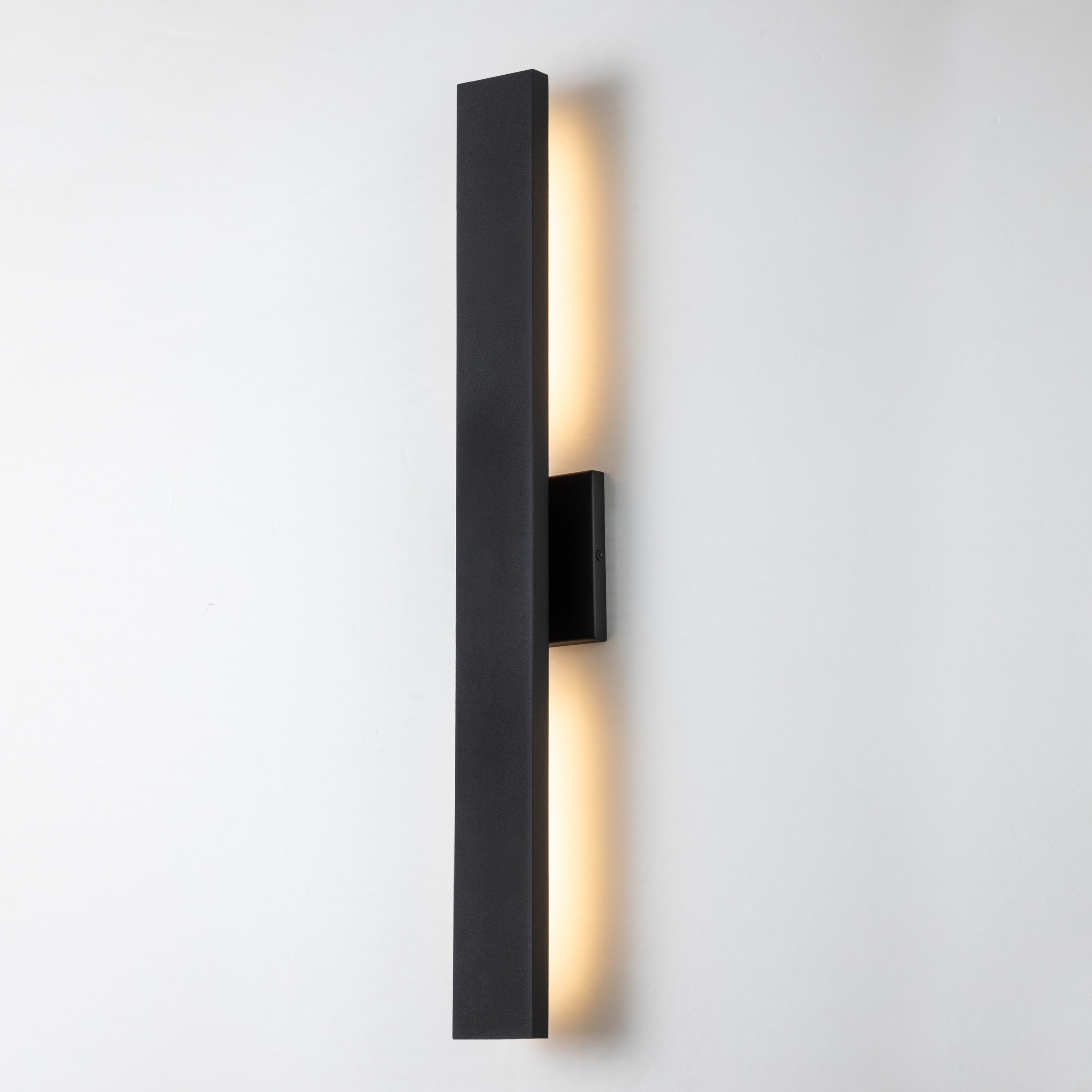 C Cattleya 2-Light Matte Black Aluminum LED Outdoor Wall Sconce