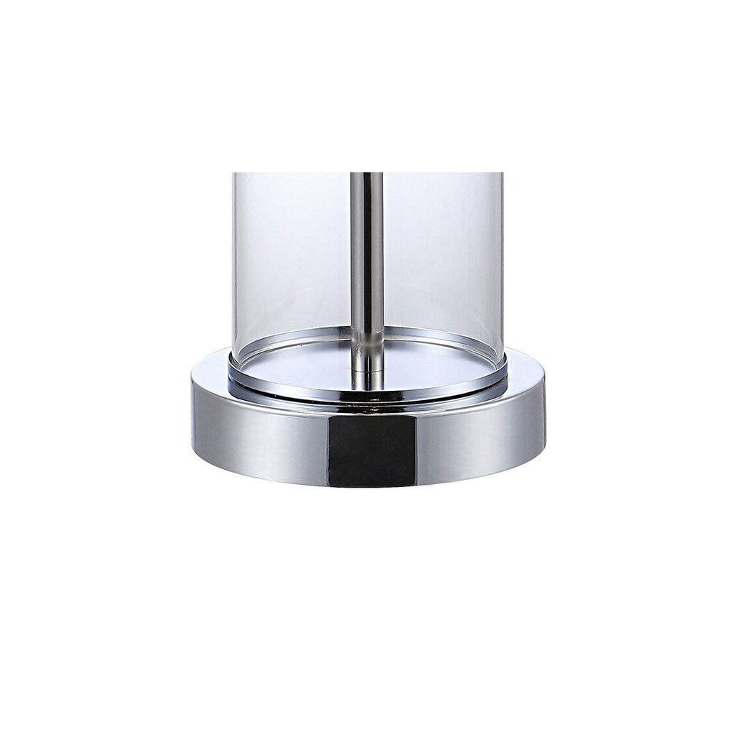 Lampe de table à LED Cabell 21 en verre, contemporaine et moderne, avec chargeur USB, bronze huilé (lot de 2) par JONATHAN Y