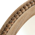 Miroir mural ovale de 81 cm avec cadre en bois Cameo, miroir mural de salle de bain - 81,9 cm H x 61 cm L x 3,2 cm P