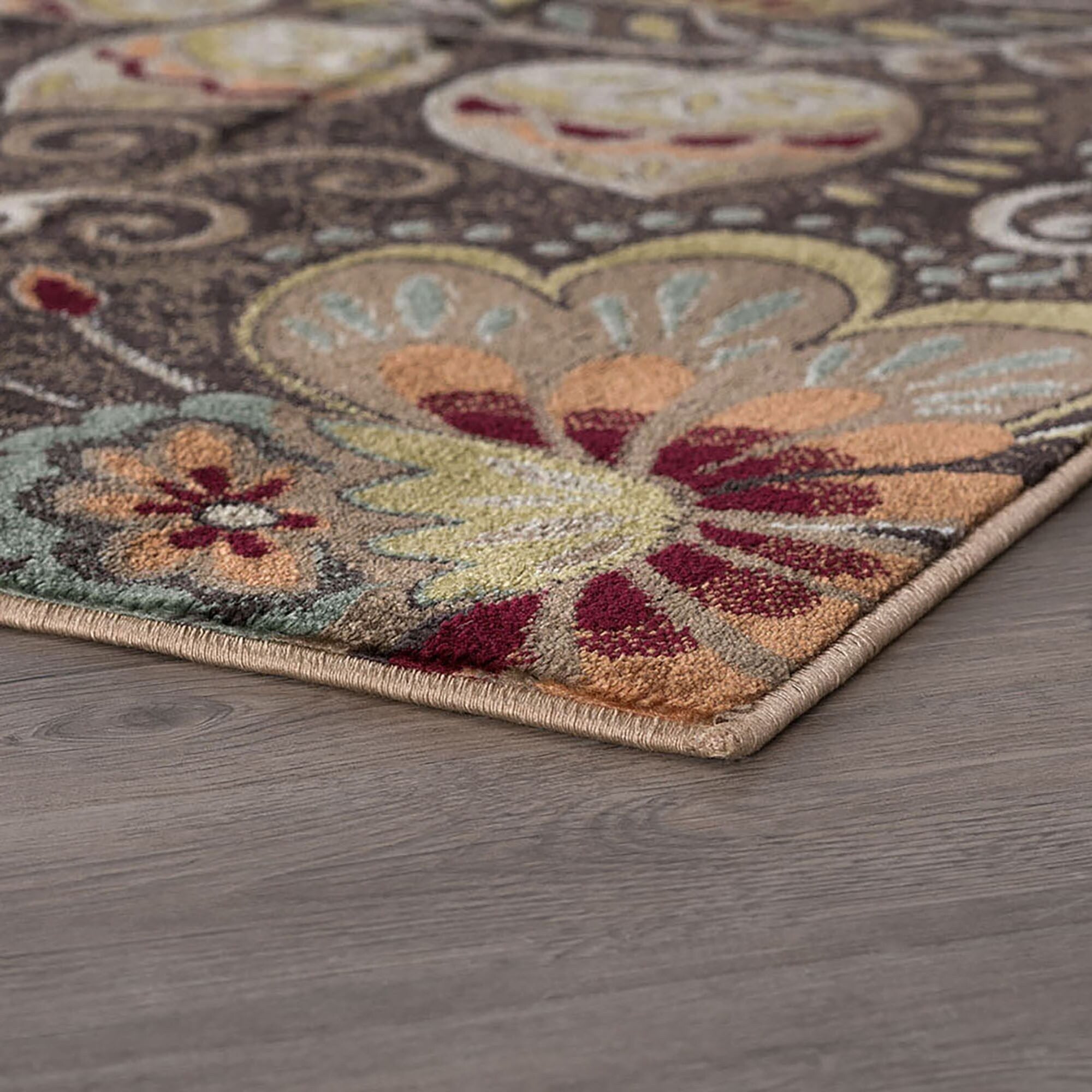 Caprice Mid-Century Modern Floral Indoor Area Rug
