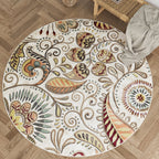 Caprice Mid-Century Modern Floral Indoor Area Rug