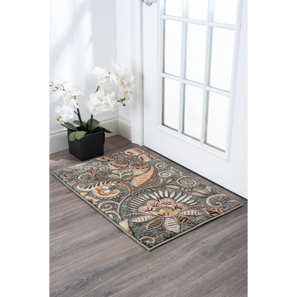Caprice Mid-Century Modern Floral Indoor Area Rug