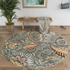 Caprice Mid-Century Modern Floral Indoor Area Rug