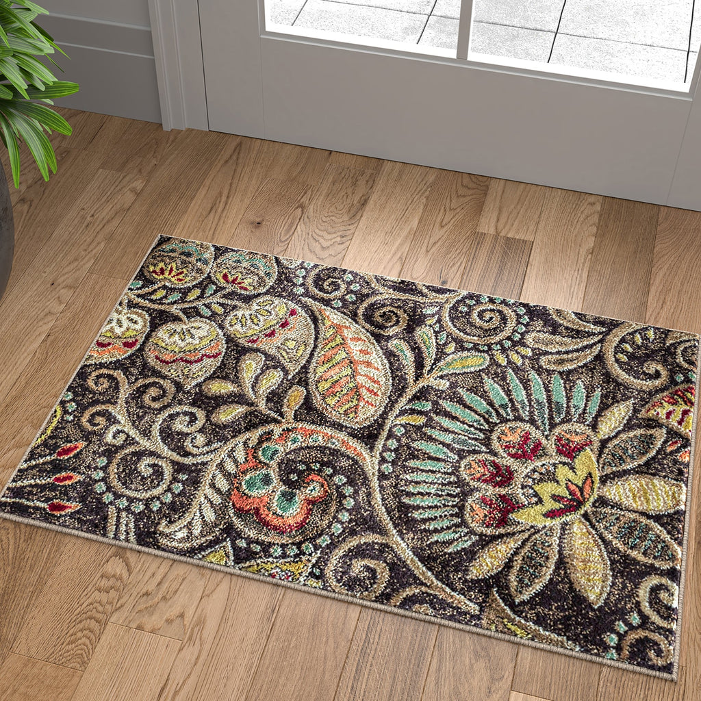 Caprice Mid-Century Modern Floral Indoor Area Rug