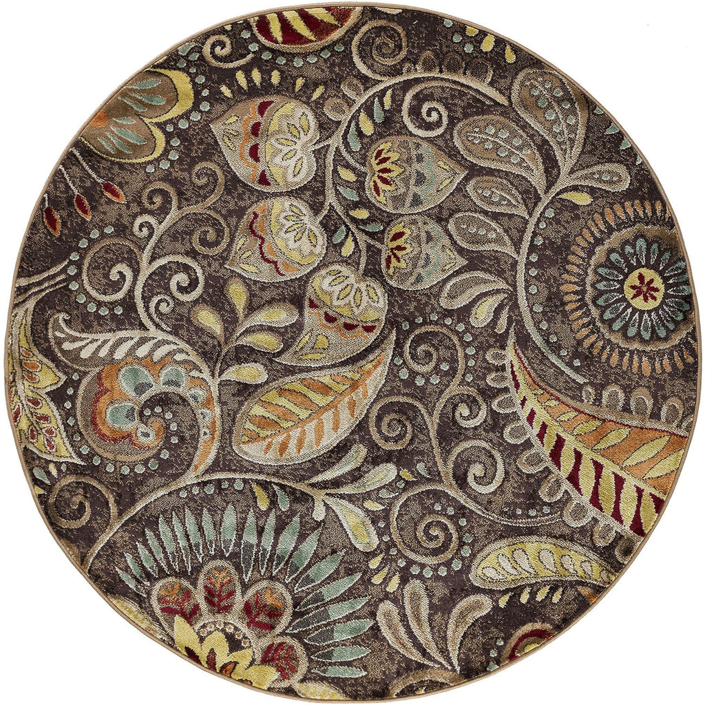 Caprice Mid-Century Modern Floral Indoor Area Rug